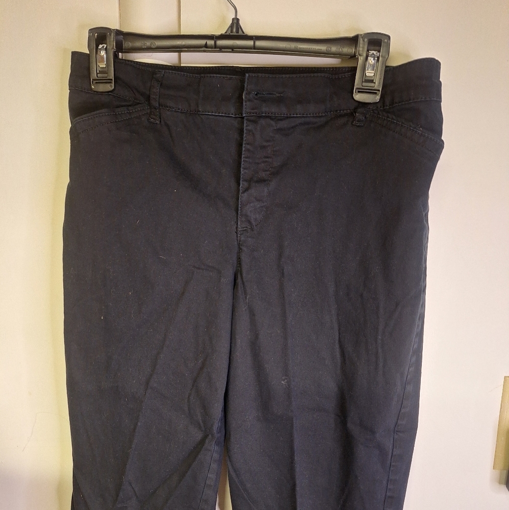 Gloria Vanderbuilt Navy Blue Capris size 4